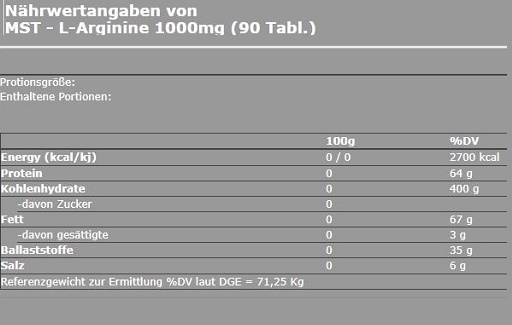 supp4u-24_supp4u-24_MST - L-Arginine 1000mg (90 Tabl.)